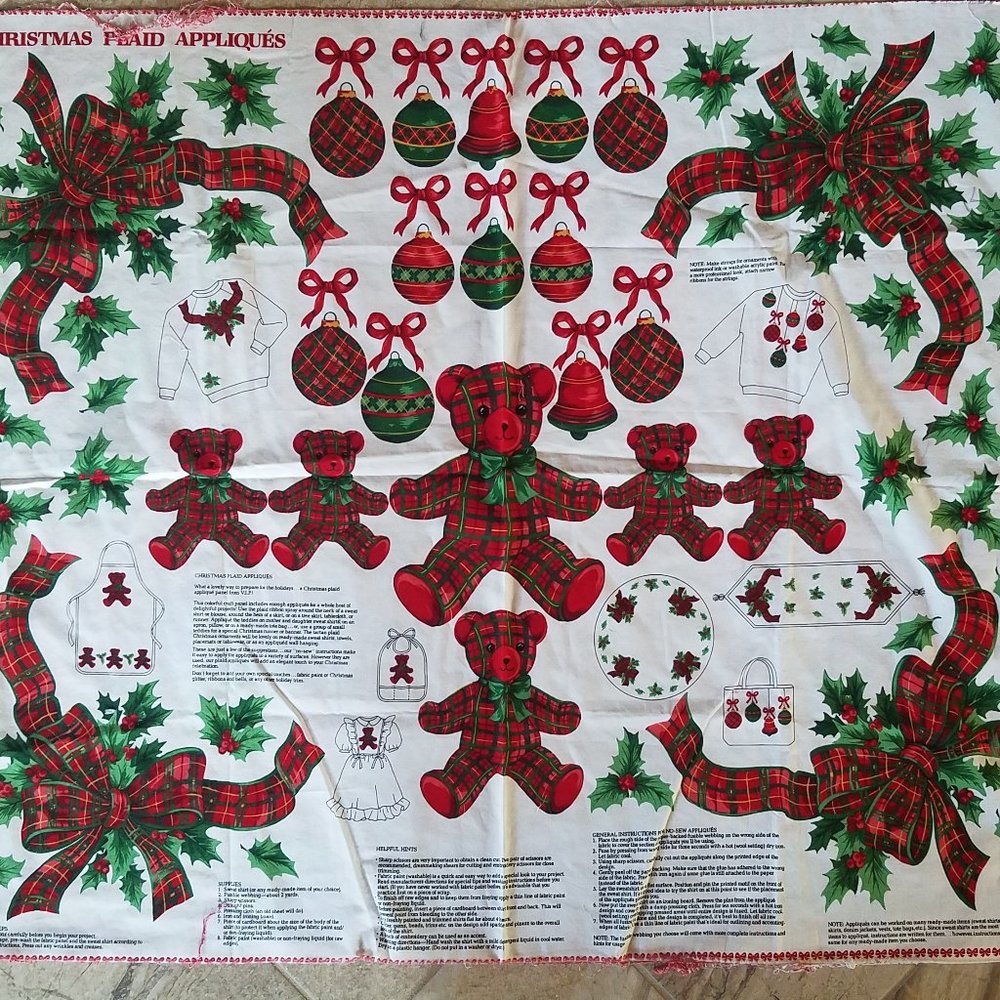 Cranston fabric holiday Christmas appliques